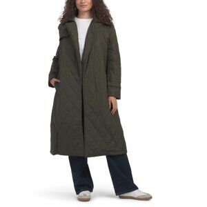 REBECCA MINKOFF Forest Long Belted Quilted Trench Coat